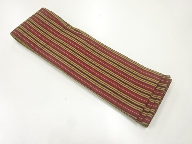 JAPANESE KIMONO / HANHABA OBI / WOVEN STRIPE 